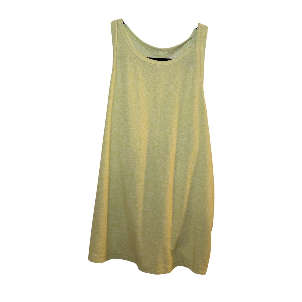Old Navy Active Tank Top Lime Green Small Breathe ON Tie Back Athleisure Gym